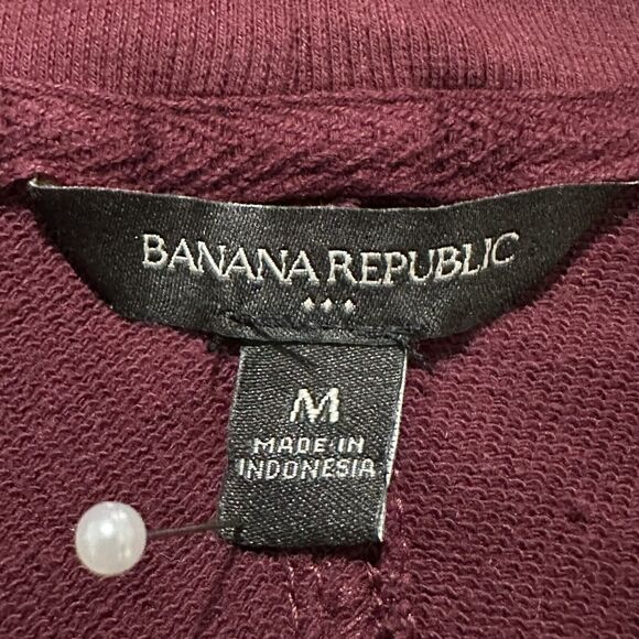 Banana Republic Factory Open Circular Cardigan Women M Red Long Sleeve Knit F02 - Picture 7 of 11